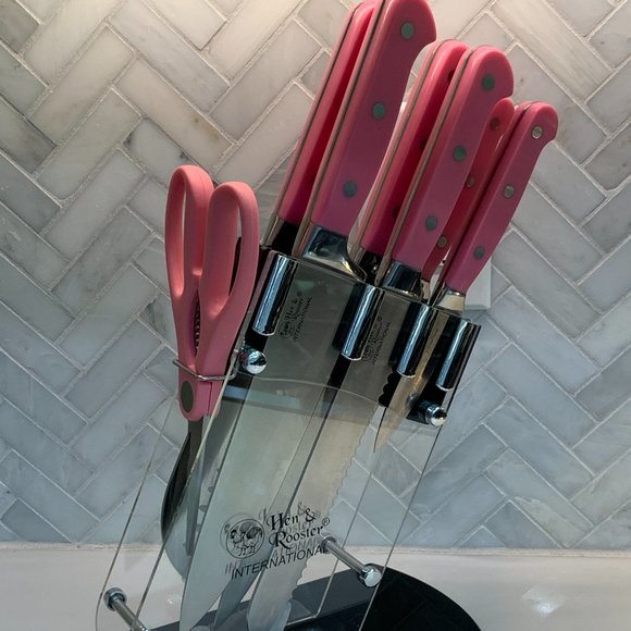Barbie-pink Seven-piece Kitchen cutlery set from Hen & Rooster-New in Box - Picture 5 of 12